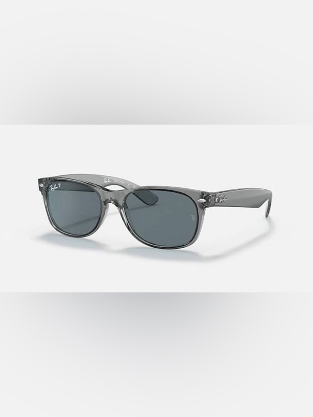 NEW Ray-Ban New Wayfarer RB2132 55-18-145 Translucent Gray Sunglasses